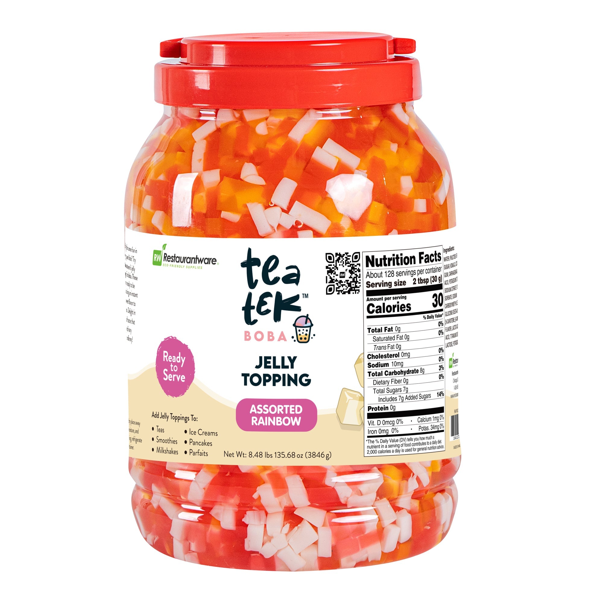 Tea Tek 8.48 lb Jelly Topping - Assorted Rainbow - 1 count box