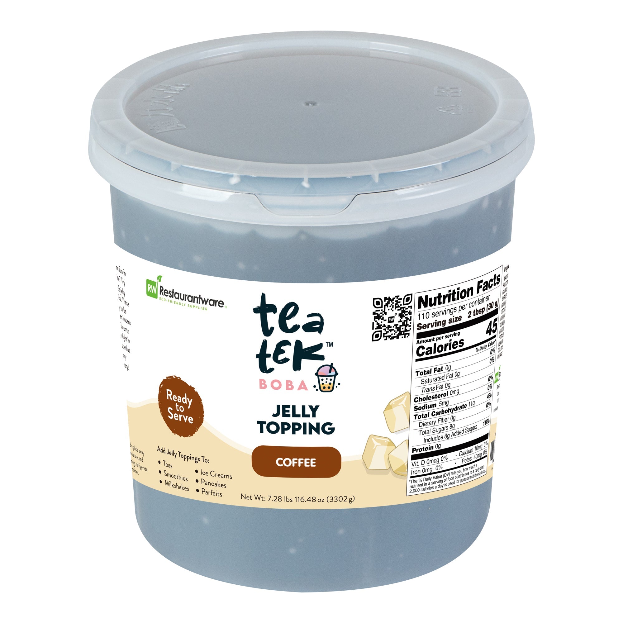 Tea Tek 7.28 lb Jelly Topping - Coffee - 1 count box