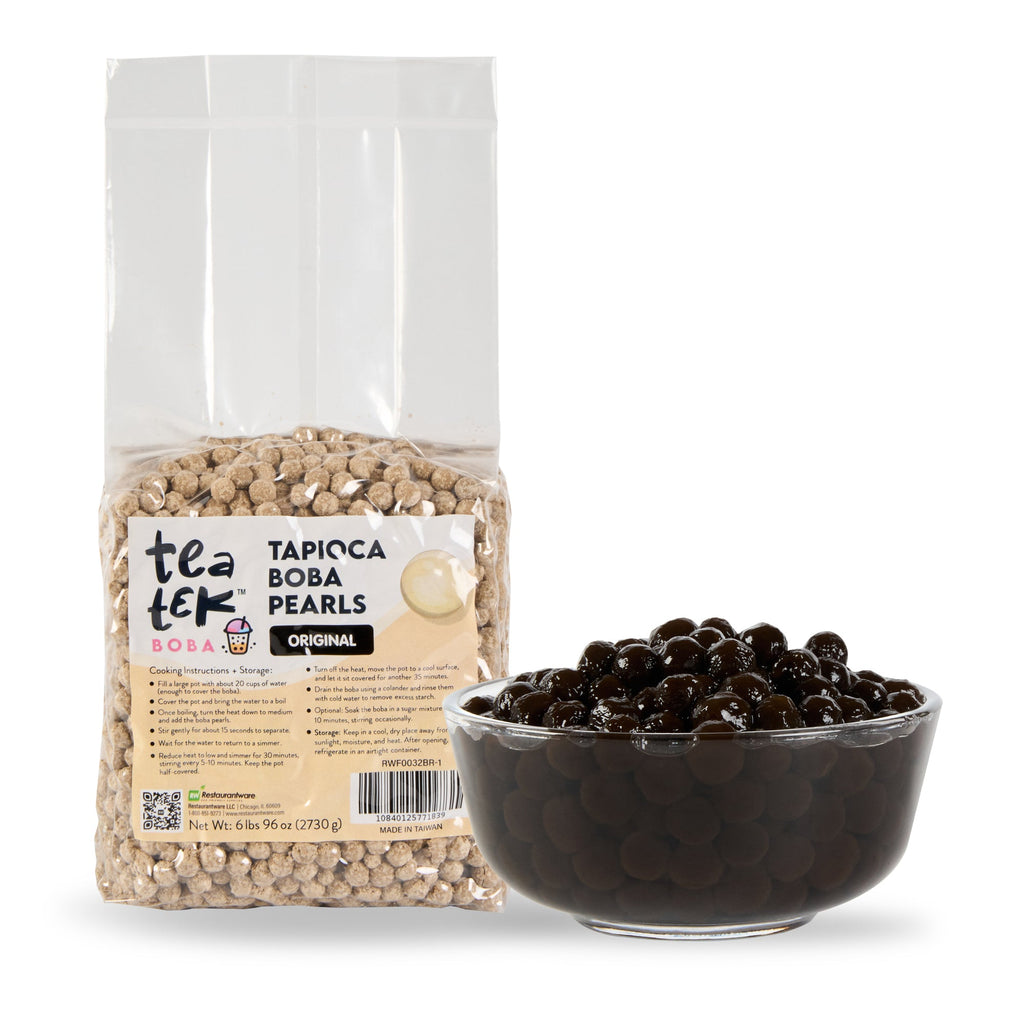 Tea Tek 6 lb Tapioca Boba Pearls - Original - 1 count box
