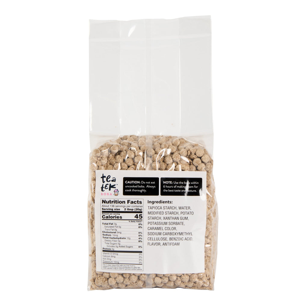 Tea Tek 6 lb Tapioca Boba Pearls - Original - 1 count box