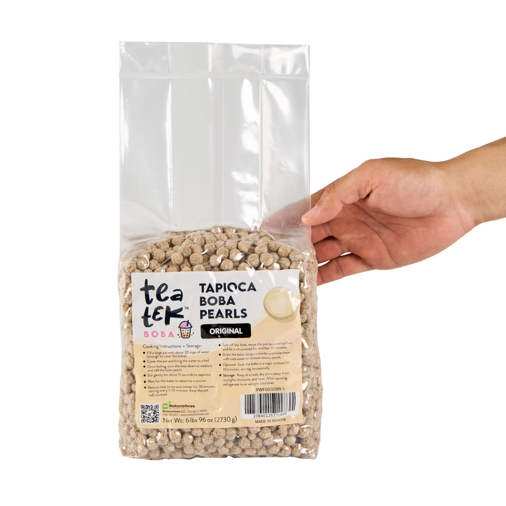 Tea Tek 6 lb Tapioca Boba Pearls - Original - 6 count box