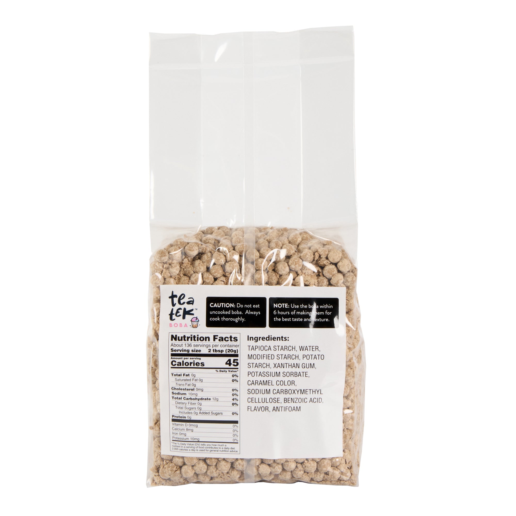 Tea Tek 6 lb Tapioca Boba Pearls - Original - 6 count box