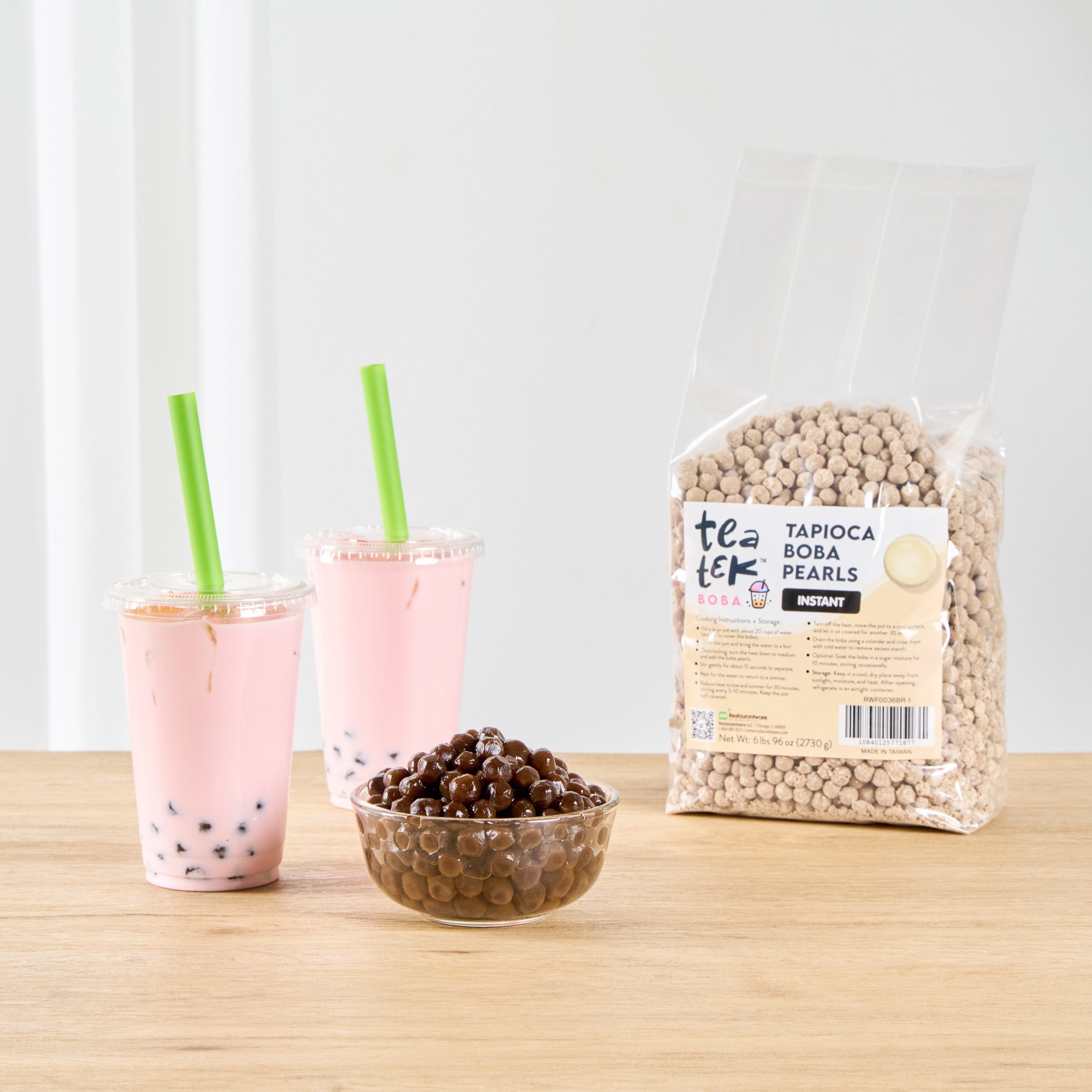 Tea Tek 6 lb Tapioca Boba Pearls - Instant - 1 count box