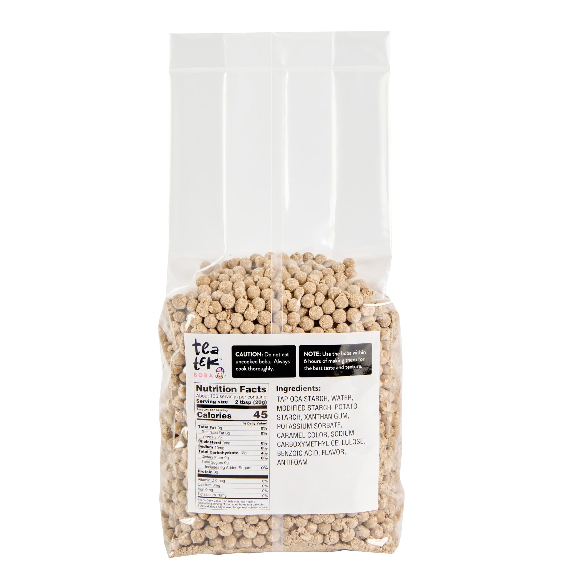 Tea Tek 6 lb Tapioca Boba Pearls - Instant - 1 count box