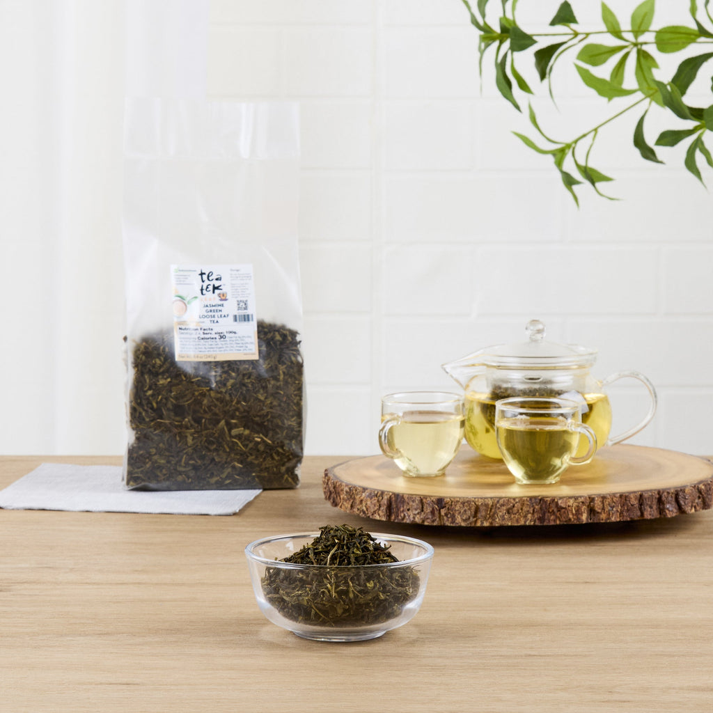 Tea Tek 8.4 oz Jasmine Green Loose Leaf Tea - 25 count box