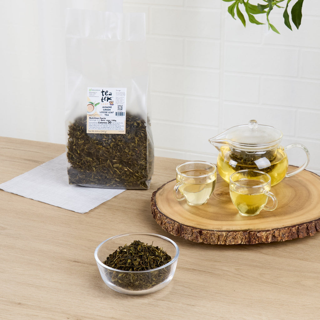 Tea Tek 8.4 oz Jasmine Green Loose Leaf Tea - 25 count box