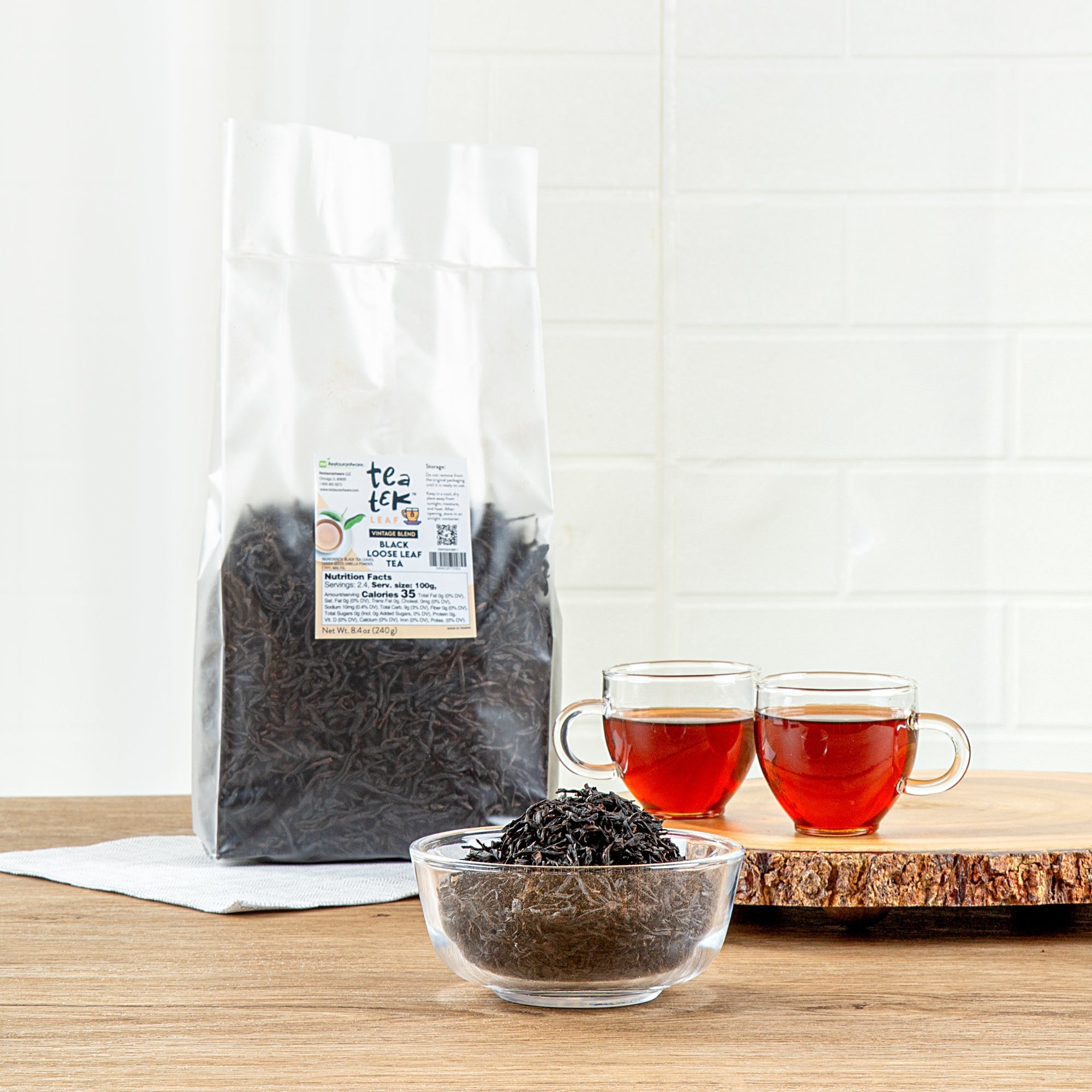 Tea Tek 8.4 oz Black Loose Leaf Tea - Vintage Blend - 25 count box