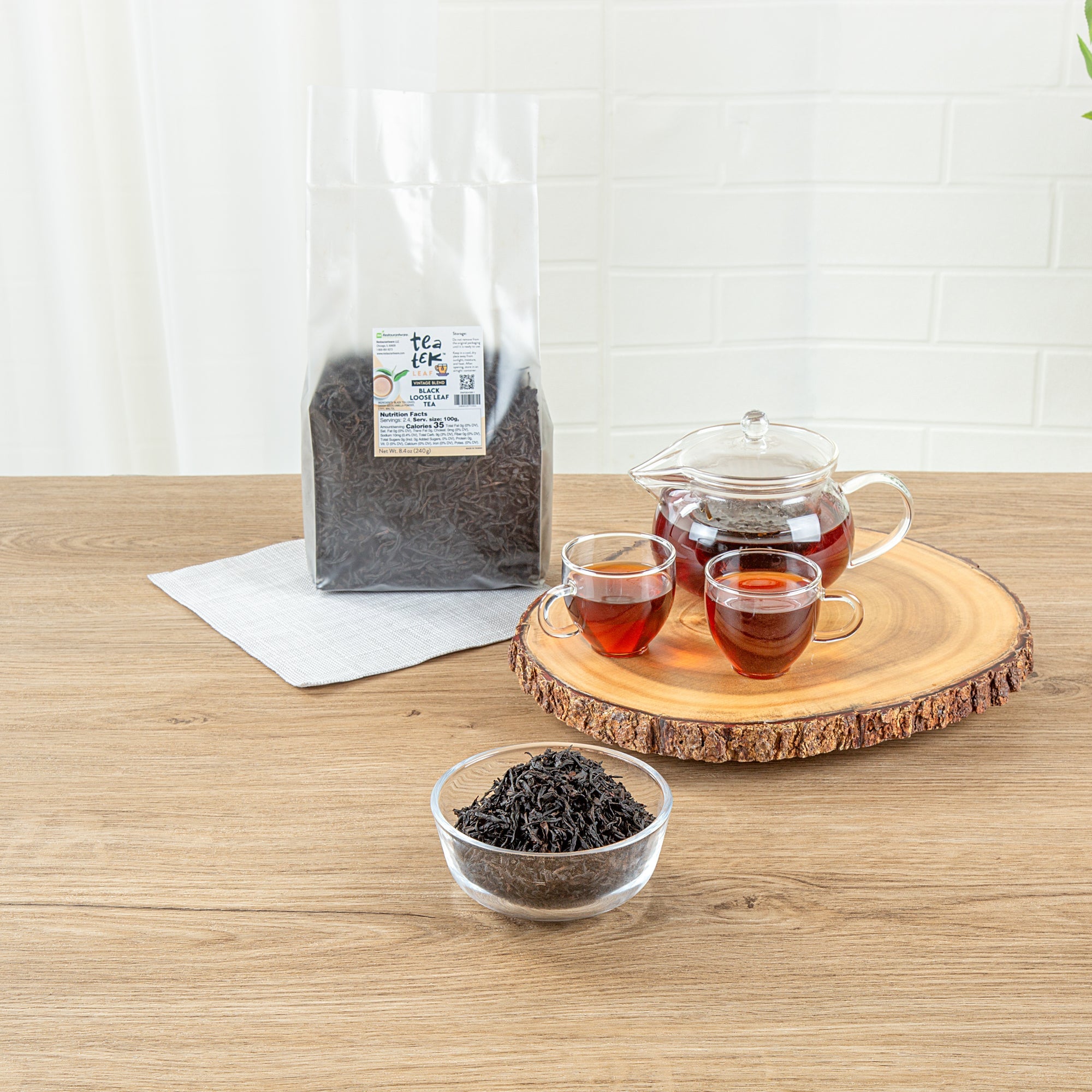 Tea Tek 8.4 oz Black Loose Leaf Tea - Vintage Blend - 25 count box