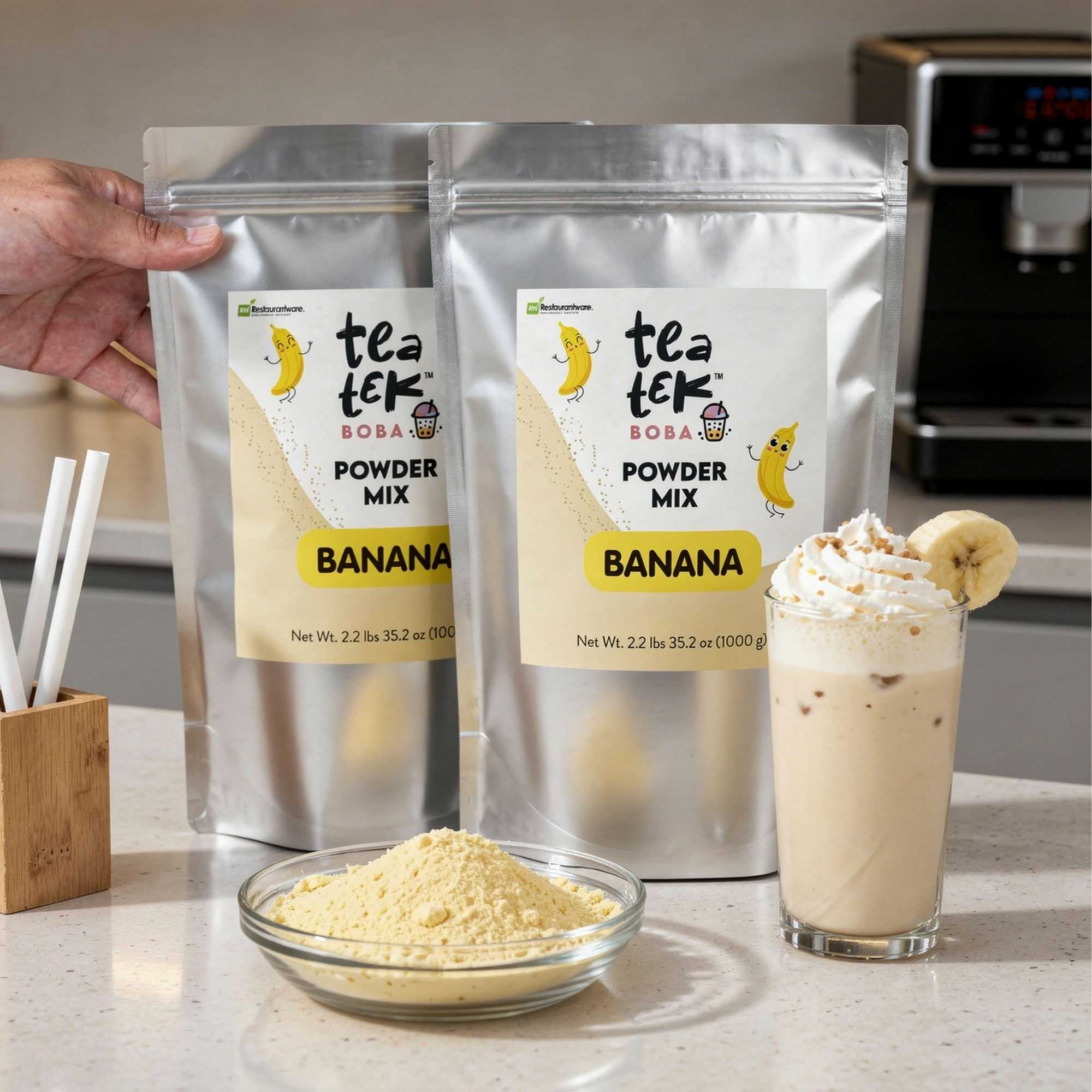 Tea Tek 35 oz Banana Powder Mix - 10 count box