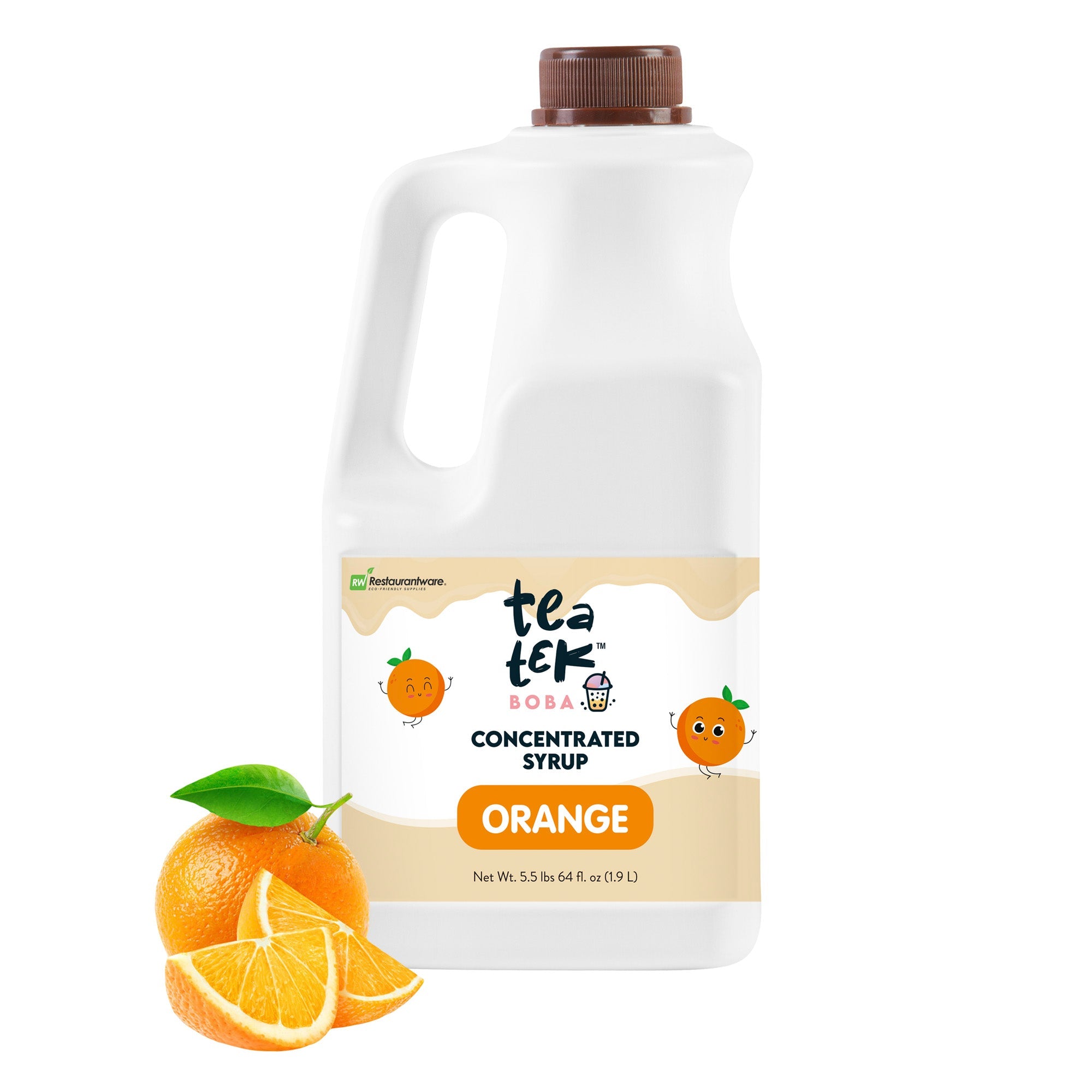 Tea Tek 64 fl. oz Orange Concentrated Syrup - 1 count box