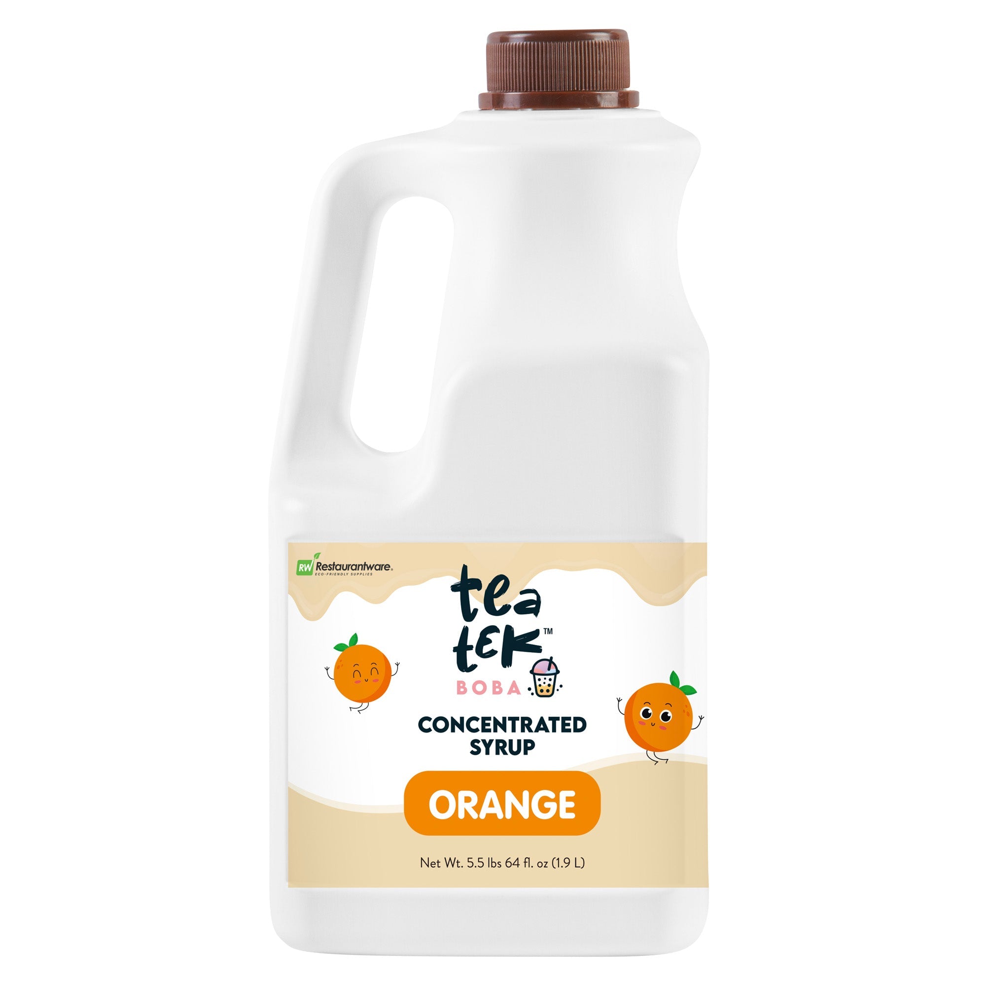Tea Tek 64 fl. oz Orange Concentrated Syrup - 6 count box