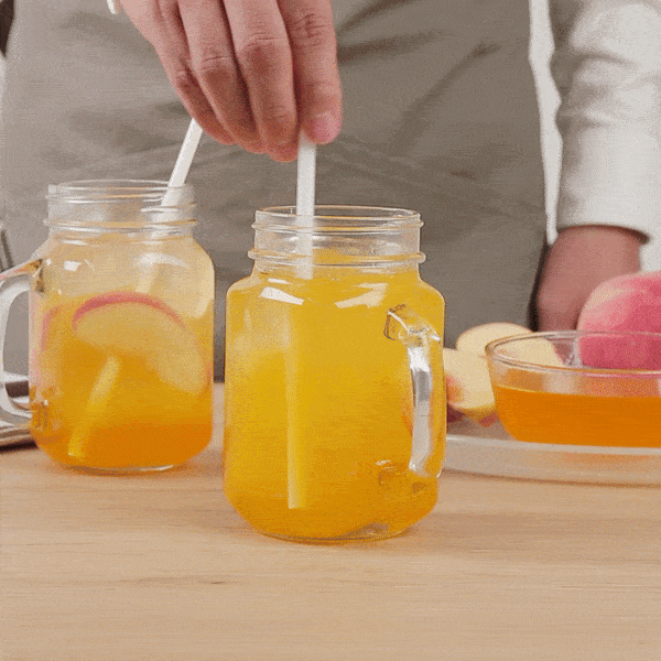 Tea Tek 64 fl. oz Peach Concentrated Syrup - 1 count box
