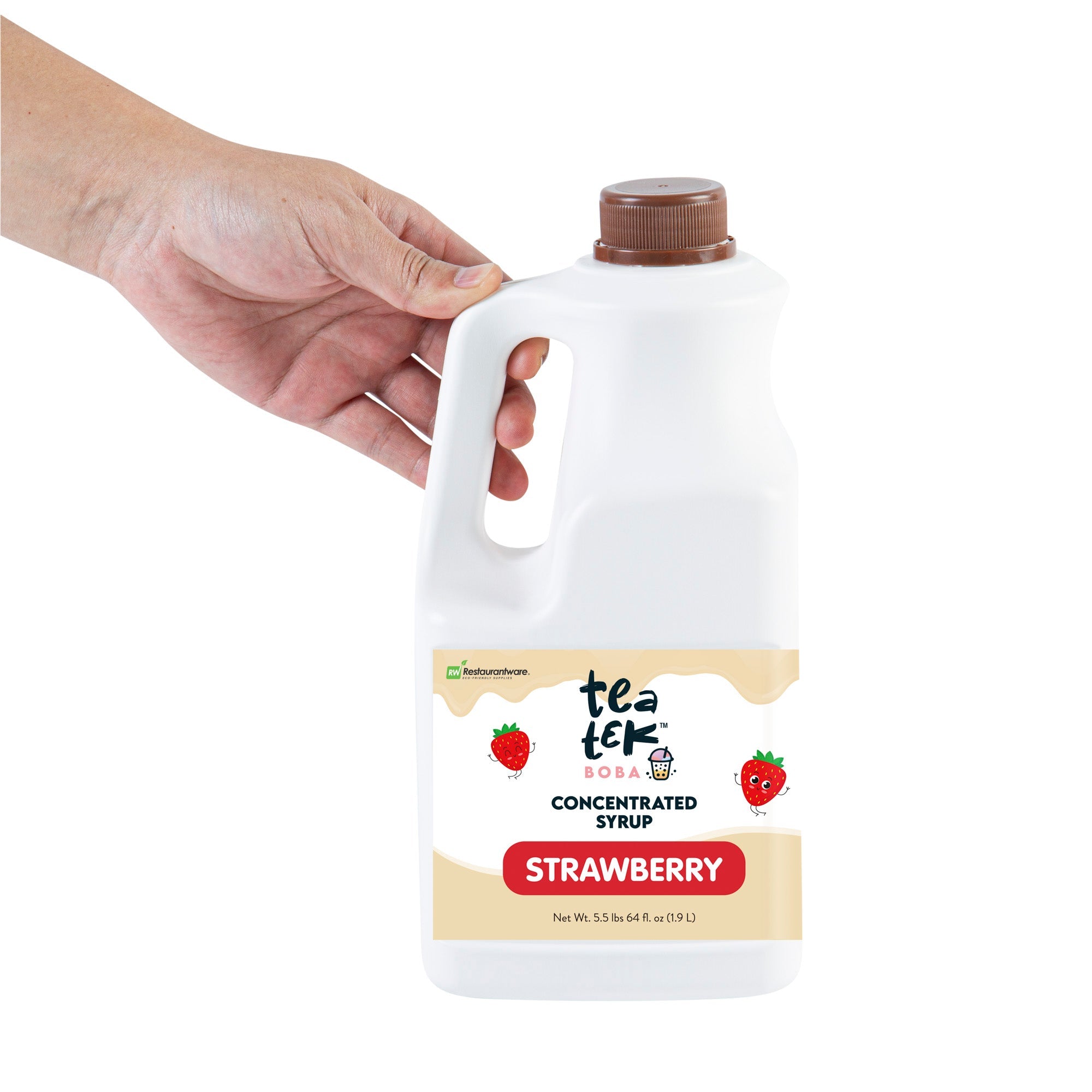 Tea Tek 64 fl. oz Strawberry Concentrated Syrup - 1 count box