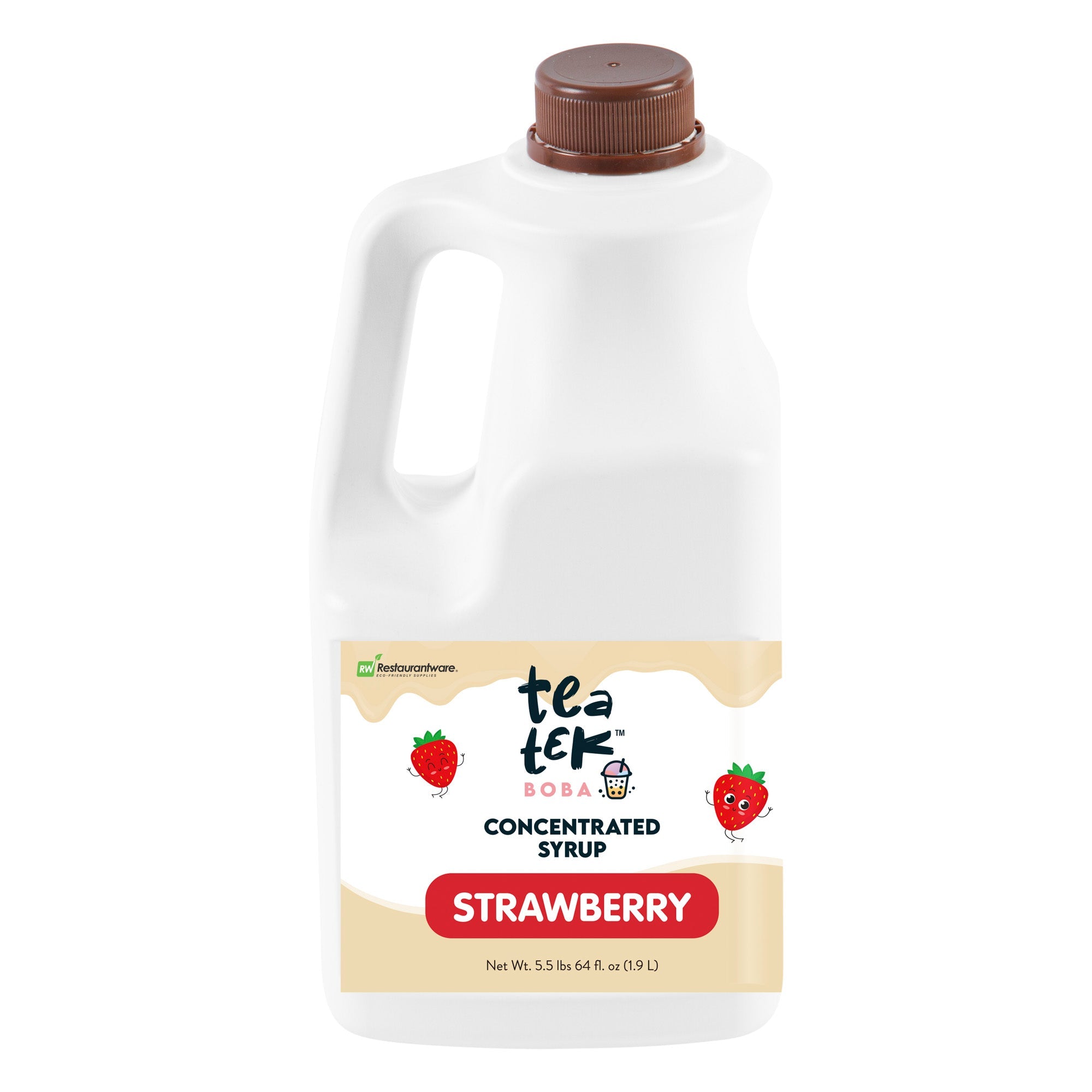 Tea Tek 64 fl. oz Strawberry Concentrated Syrup - 1 count box