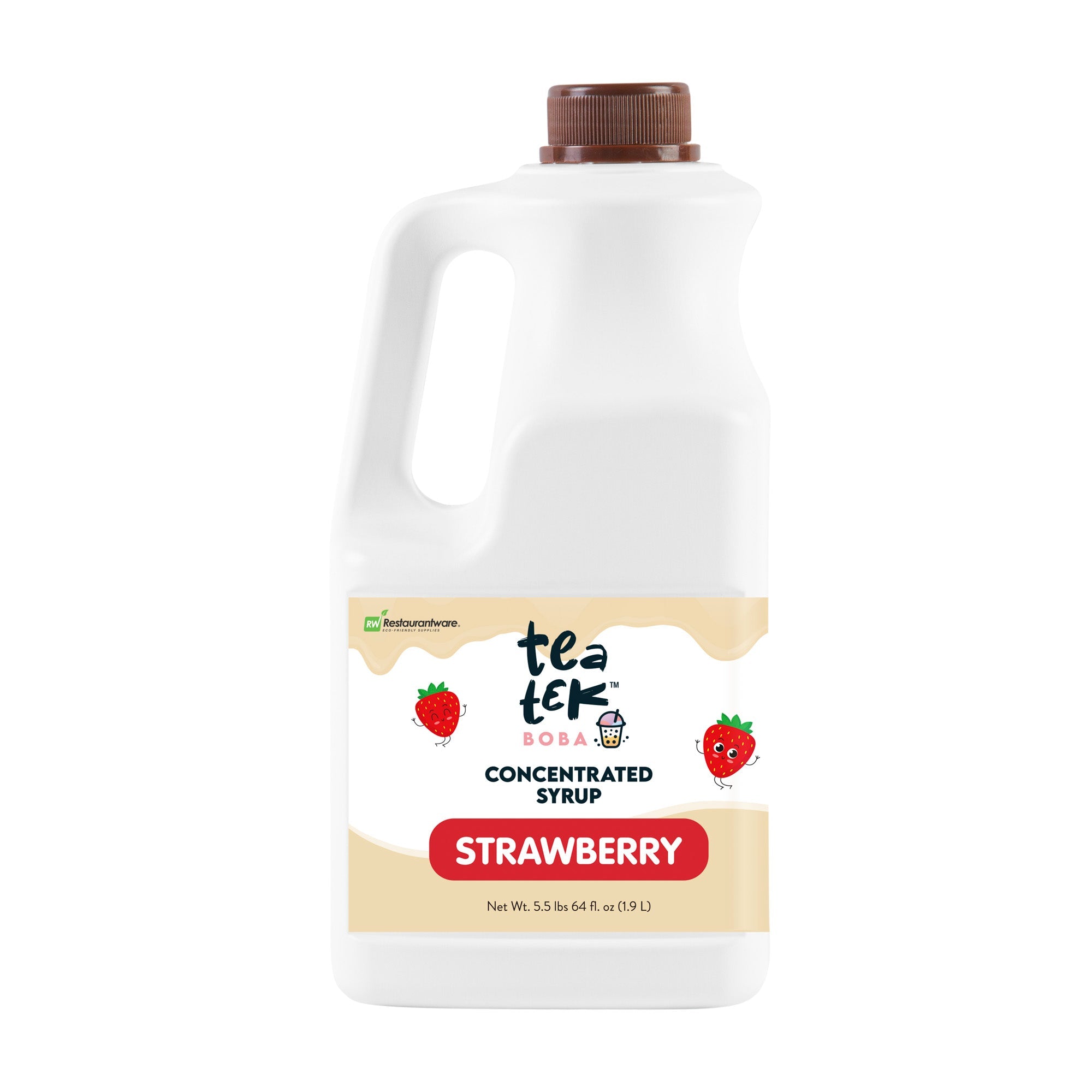 Tea Tek 64 fl. oz Strawberry Concentrated Syrup - 6 count box