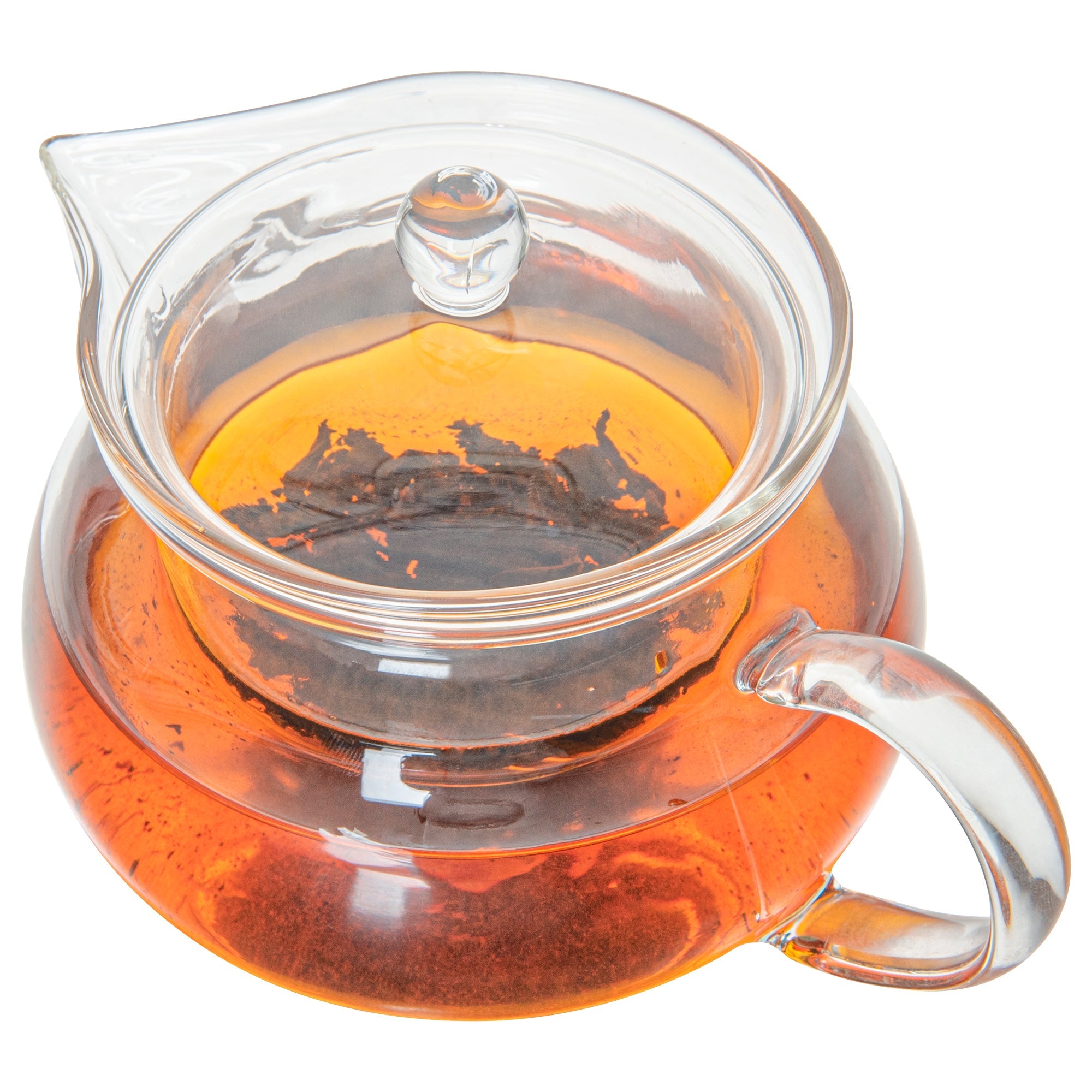 Forma Professional 17 oz Round Glass Teapot - Double Wall - 5 1/4" x 5 1/4" x 5" - 1 count box