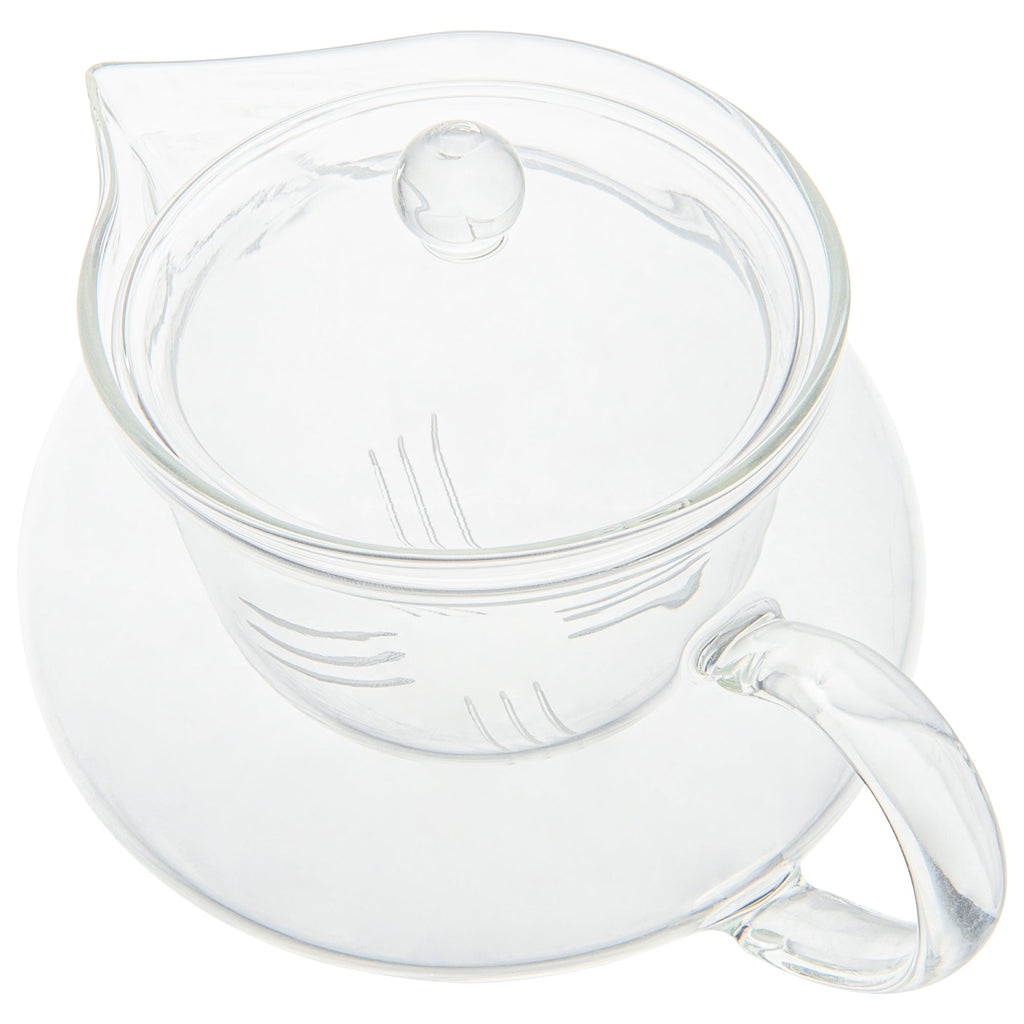 Forma Professional 17 oz Round Glass Teapot - Double Wall - 5 1/4" x 5 1/4" x 5" - 1 count box