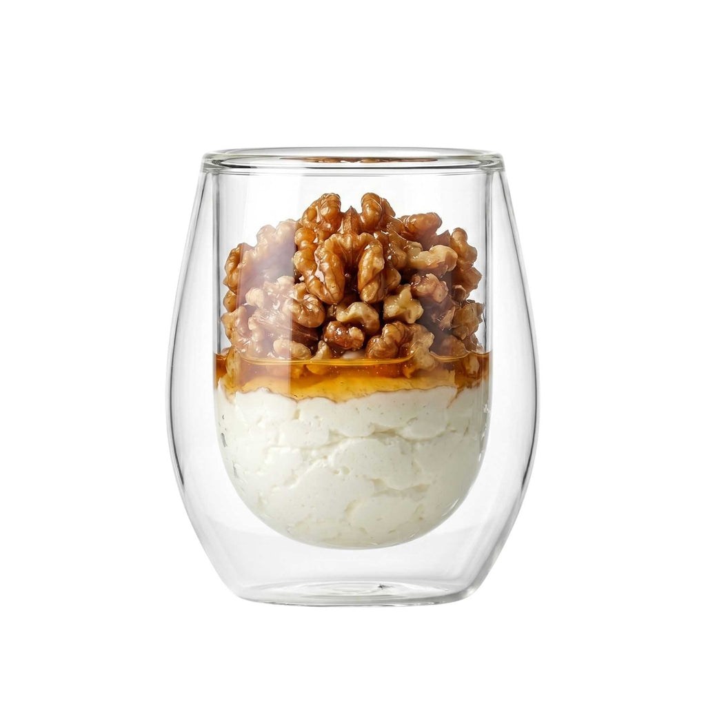 Forma Professional 3 oz Round Appetizer Shot Glass - Double Wall - 2 1/2" x 2 1/2" x 2 3/4" - 10 count box