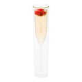 Forma Professional 4 oz Round Glass Champagne Flute - Double Wall - 2" x 2" x 9 1/4" - 10 count box
