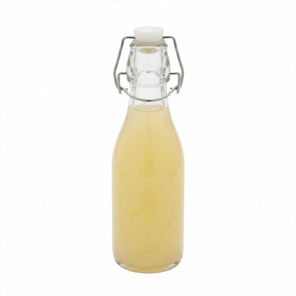 Vetri 9 oz Round Glass Nostalgic Bottle - Swing Top - 2 1/4" x 2 1/4" x 7 3/4" - 10 count box