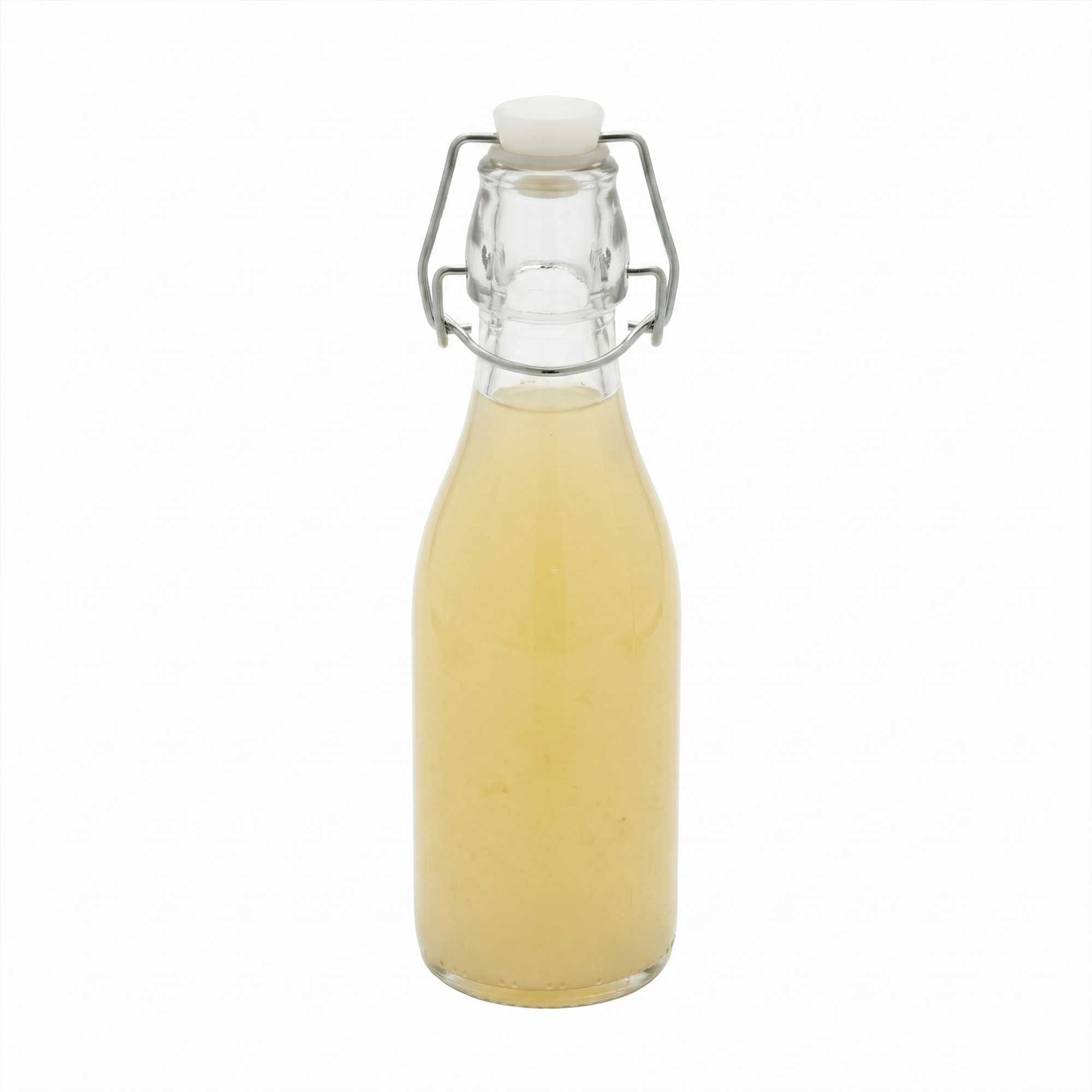 Vetri 9 oz Round Glass Nostalgic Bottle - Swing Top - 2 1/4" x 2 1/4" x 7 3/4" - 10 count box