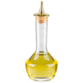 Bar Lux 4 oz Glass Modern Style Bitters Bottle - Gold-Plated Dasher - 5 3/4" x 2 3/4" x 2 3/4" - 1 count box