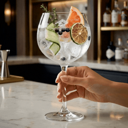 Voglia Nude 20 oz Gin Balloon Glass - Crystal - 4 1/2" x 4 1/2" x 8 1/4" - 12 count box