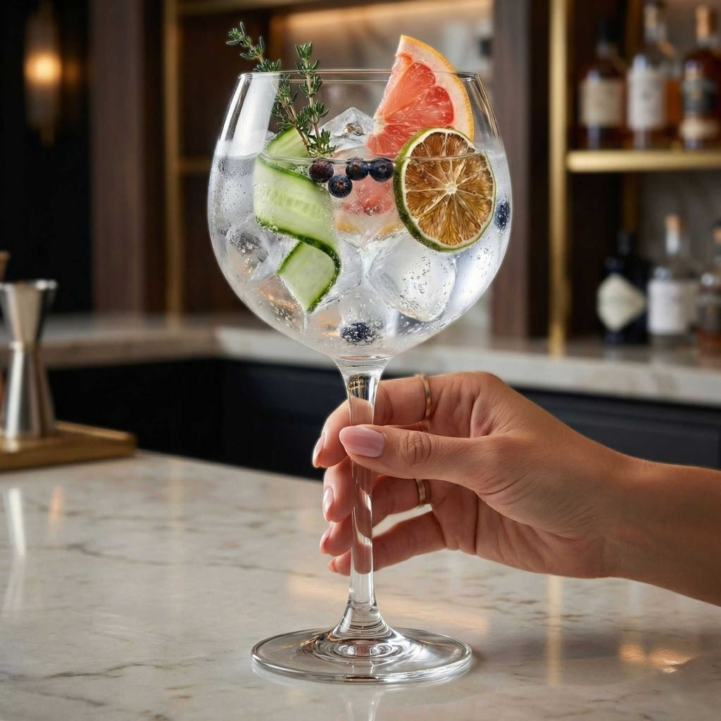 Voglia Nude 20 oz Gin Balloon Glass - Crystal - 4 1/2" x 4 1/2" x 8 1/4" - 12 count box