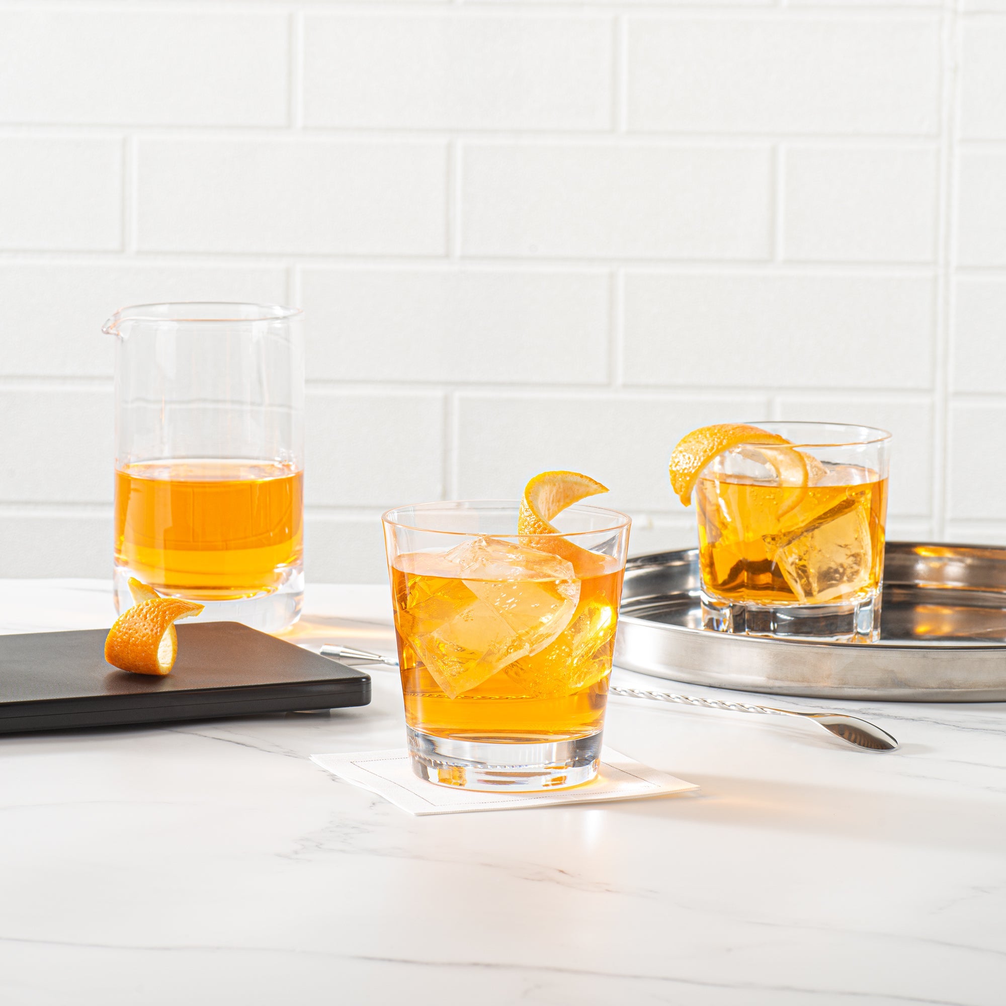 Moda Nude 13 oz Double Old Fashioned Glass - Crystal - 3 3/4" x 3 3/4" x 4" - 6 count box