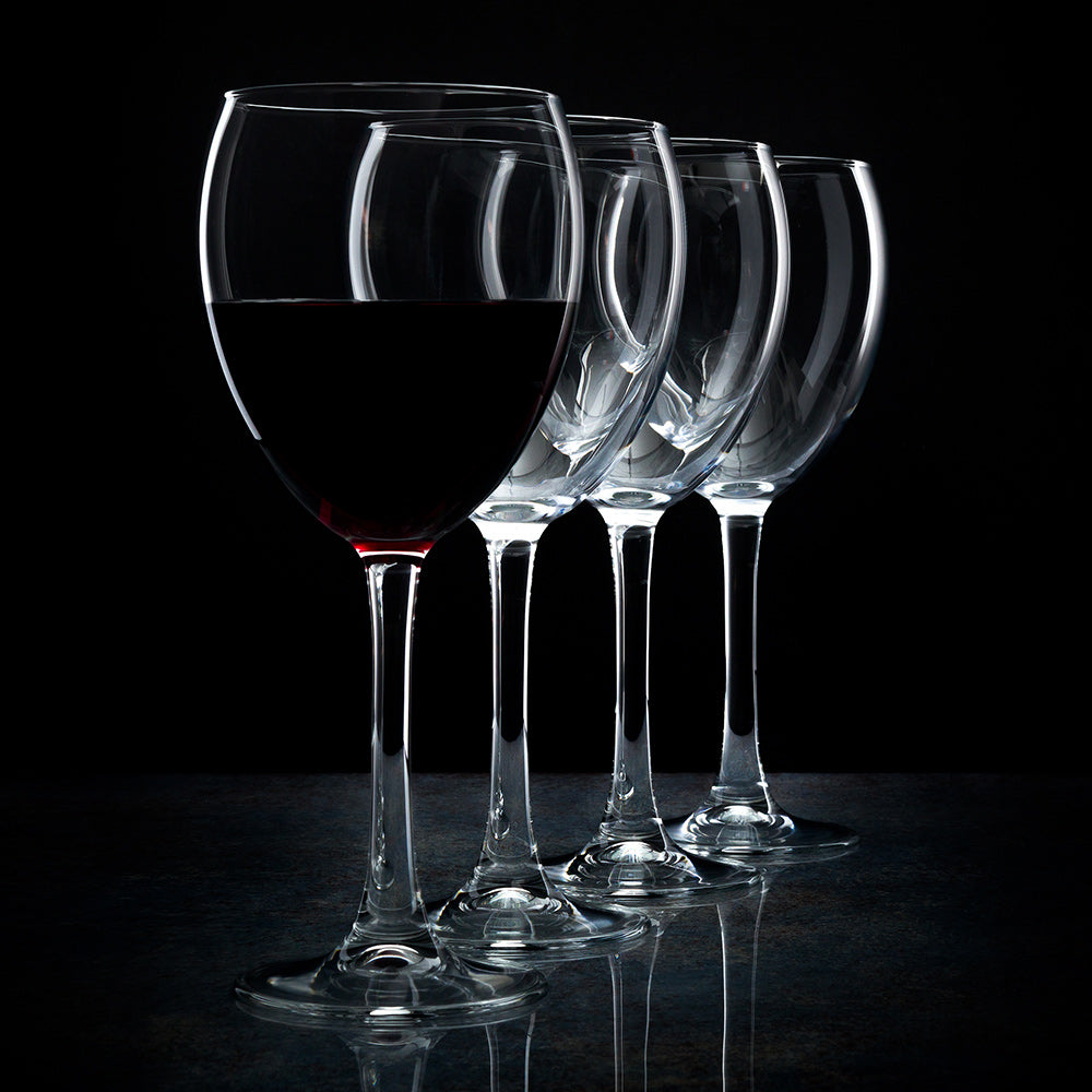 Cascata 14 oz Red Wine Glass - All-Purpose - 3 1/2" x 3 1/2" x 8 1/4" - 12 count box
