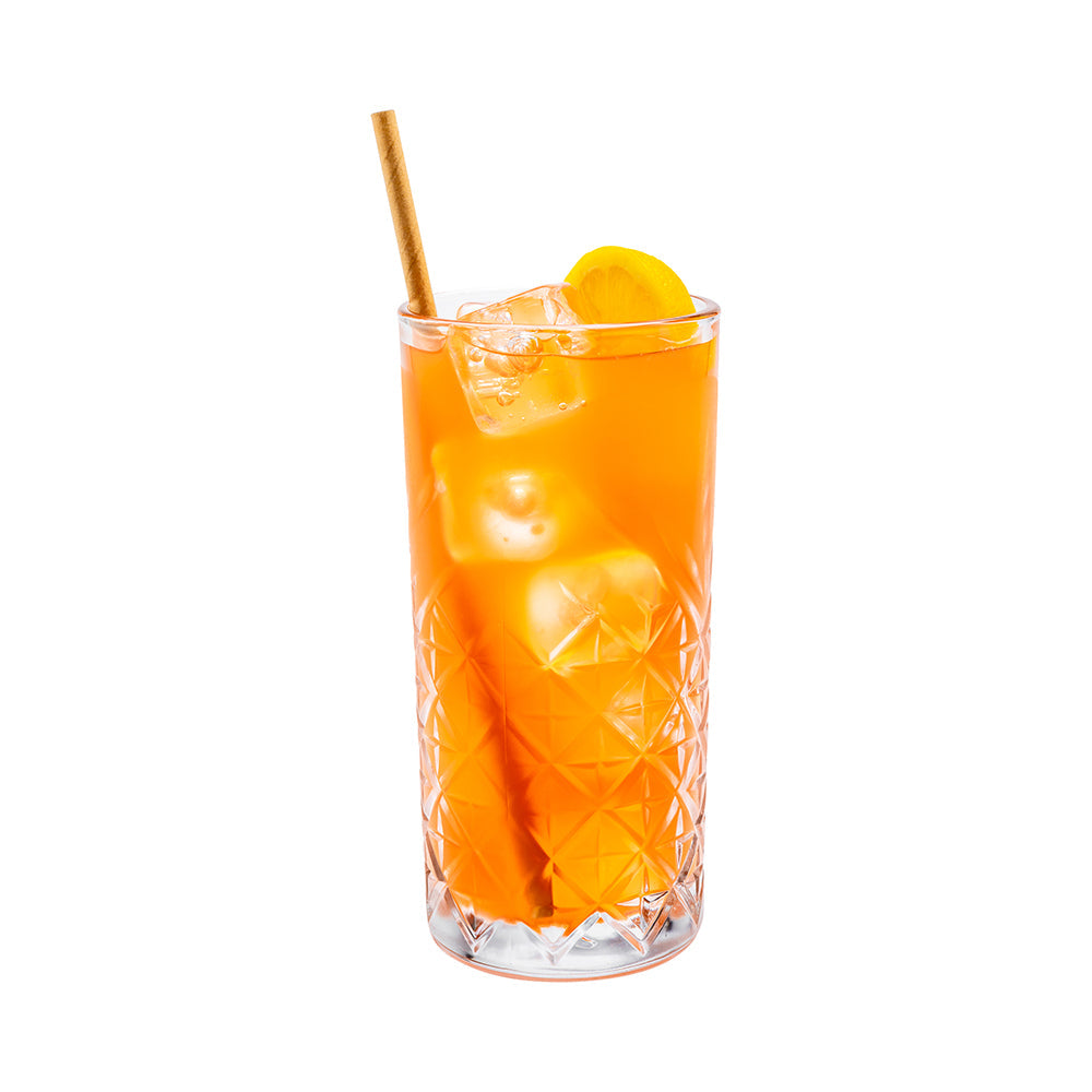 Timeless 15 oz Beverage Glass - Etched - 3" x 3" x 6 1/4" - 6 count box