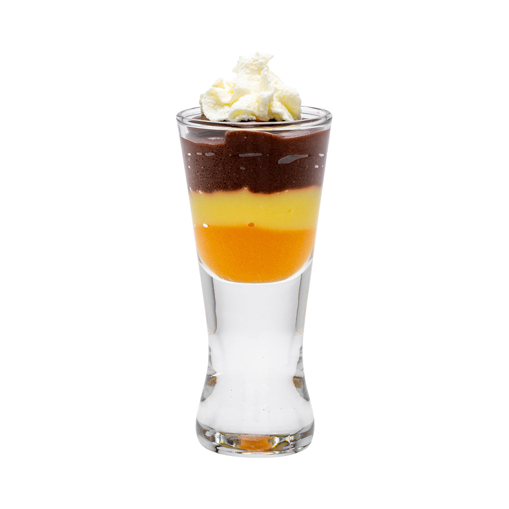 Forma professional 2 oz Concave Dessert Shot Glass - 1 3/4" x 1 3/4" x 4 1/4" - 60 count box