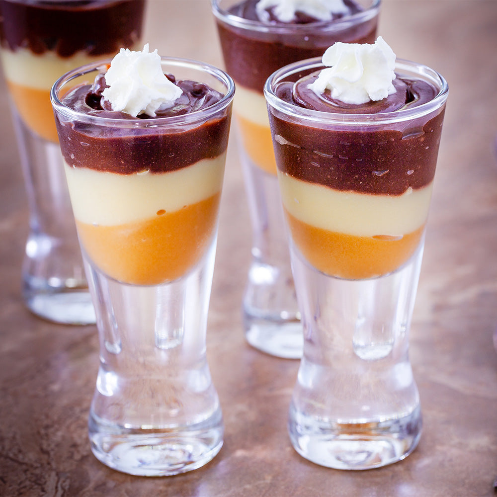 Forma professional 2 oz Concave Dessert Shot Glass - 1 3/4" x 1 3/4" x 4 1/4" - 60 count box
