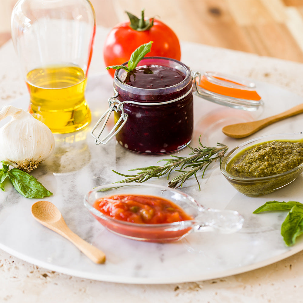 Mini Serve 2 oz Glass Leaf Mini Tasting Dish - Etched, with Handle - 4 3/4" x 2 1/4" x 1" - 6 count box