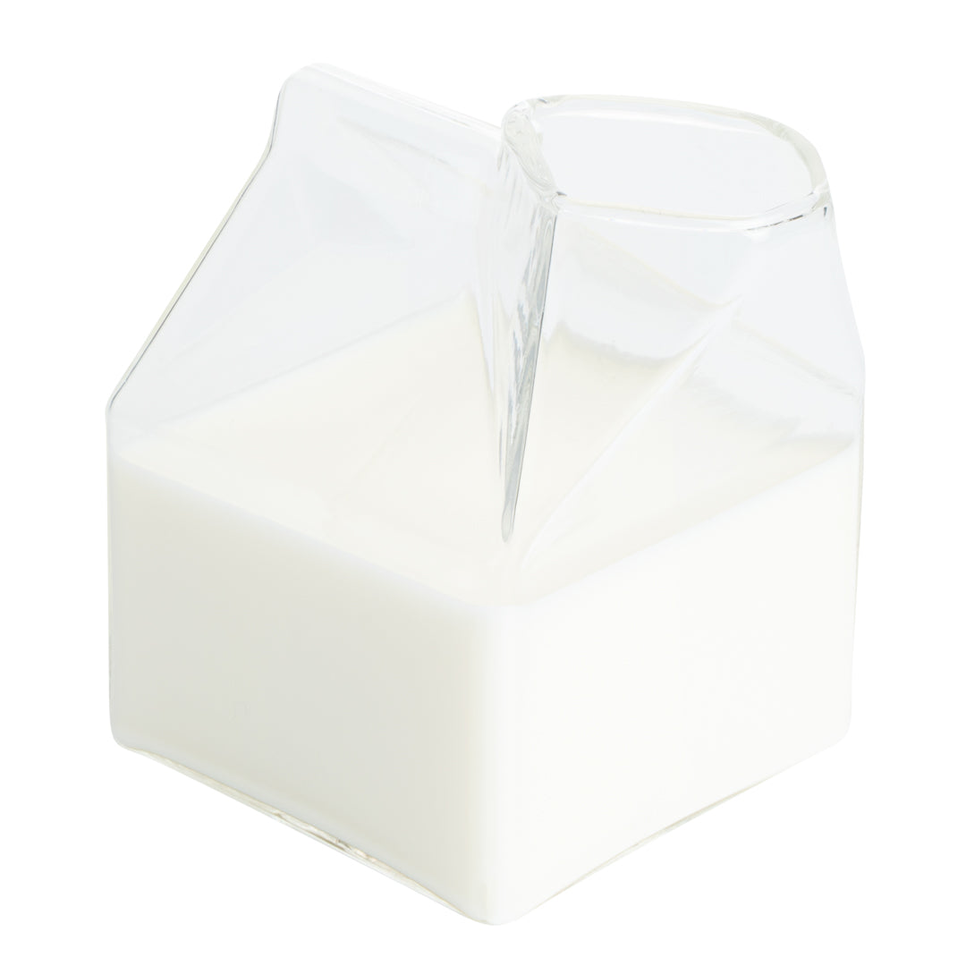 Vetri 12 oz Clear Glass Milk Carton - 3 1/4" x 2 3/4" x 4" - 1 count box