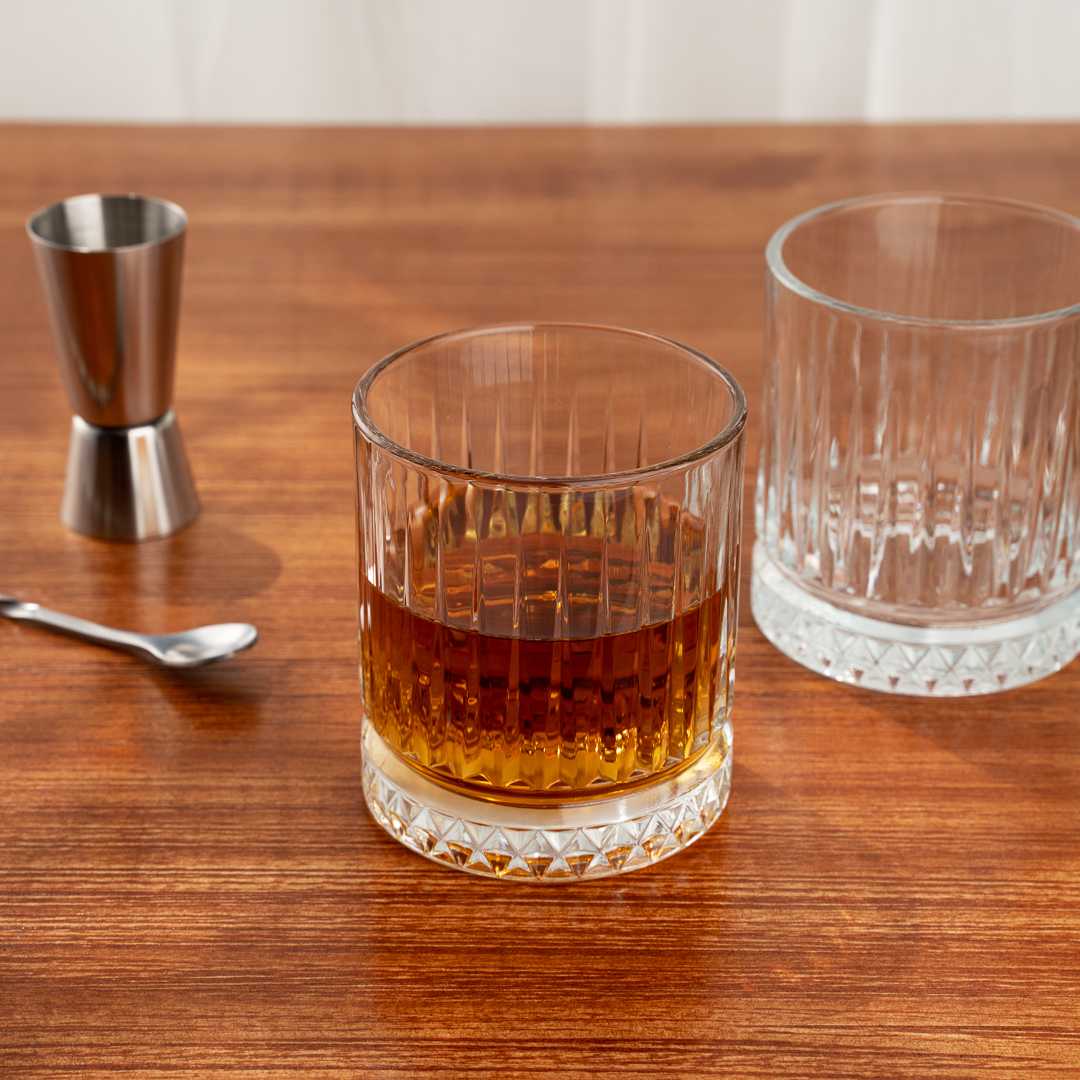 Elysia 12 oz Whiskey Glass - 3 1/4" x 3 1/4" x 3 3/4" - 6 count box