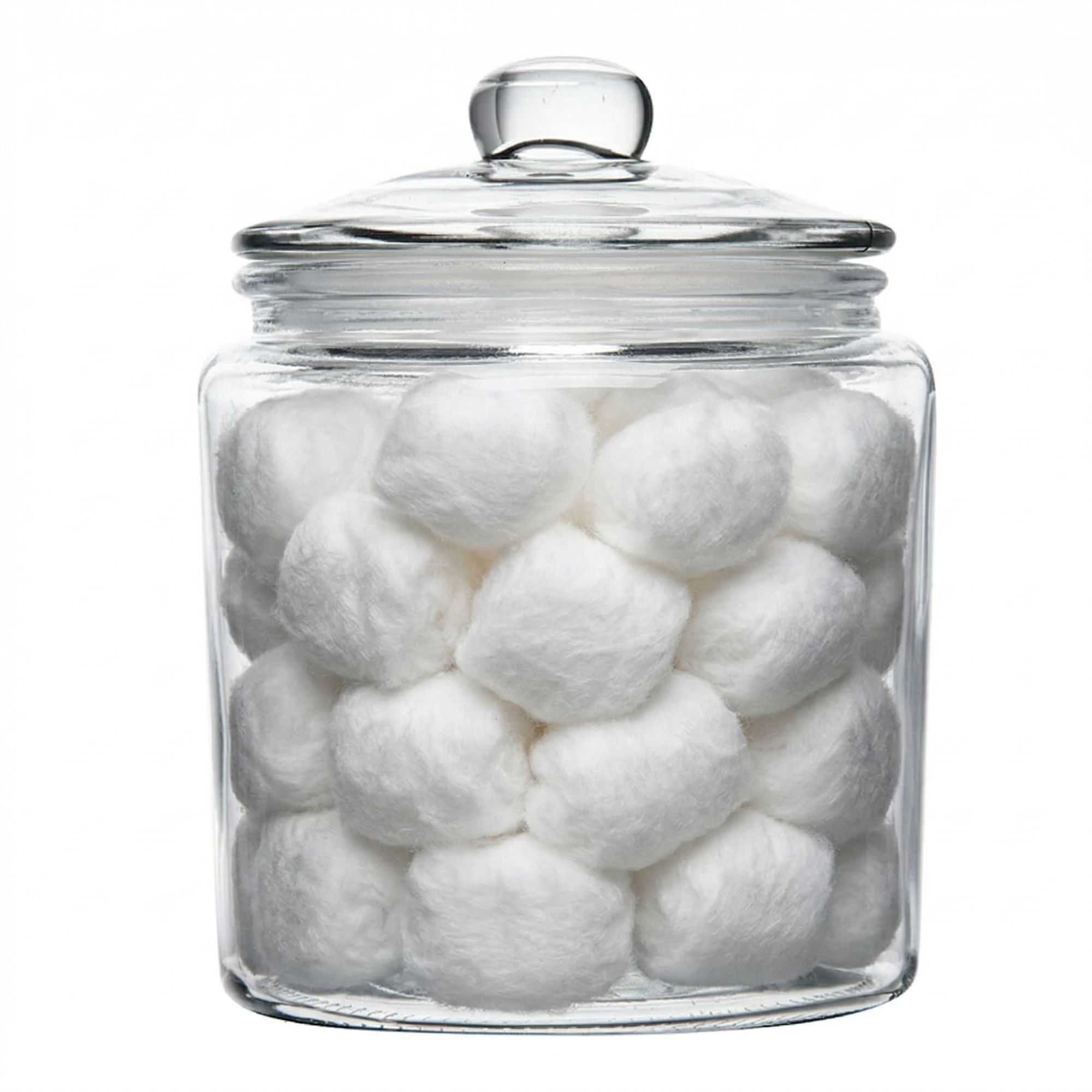 Vetri 0.2 gal Glass Storage Jar - with Glass Lid - 4 1/4" x 4 1/4" x 6" - 1 count box