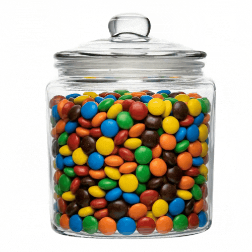 Vetri 0.2 gal Glass Storage Jar - with Glass Lid - 4 1/4" x 4 1/4" x 6" - 1 count box