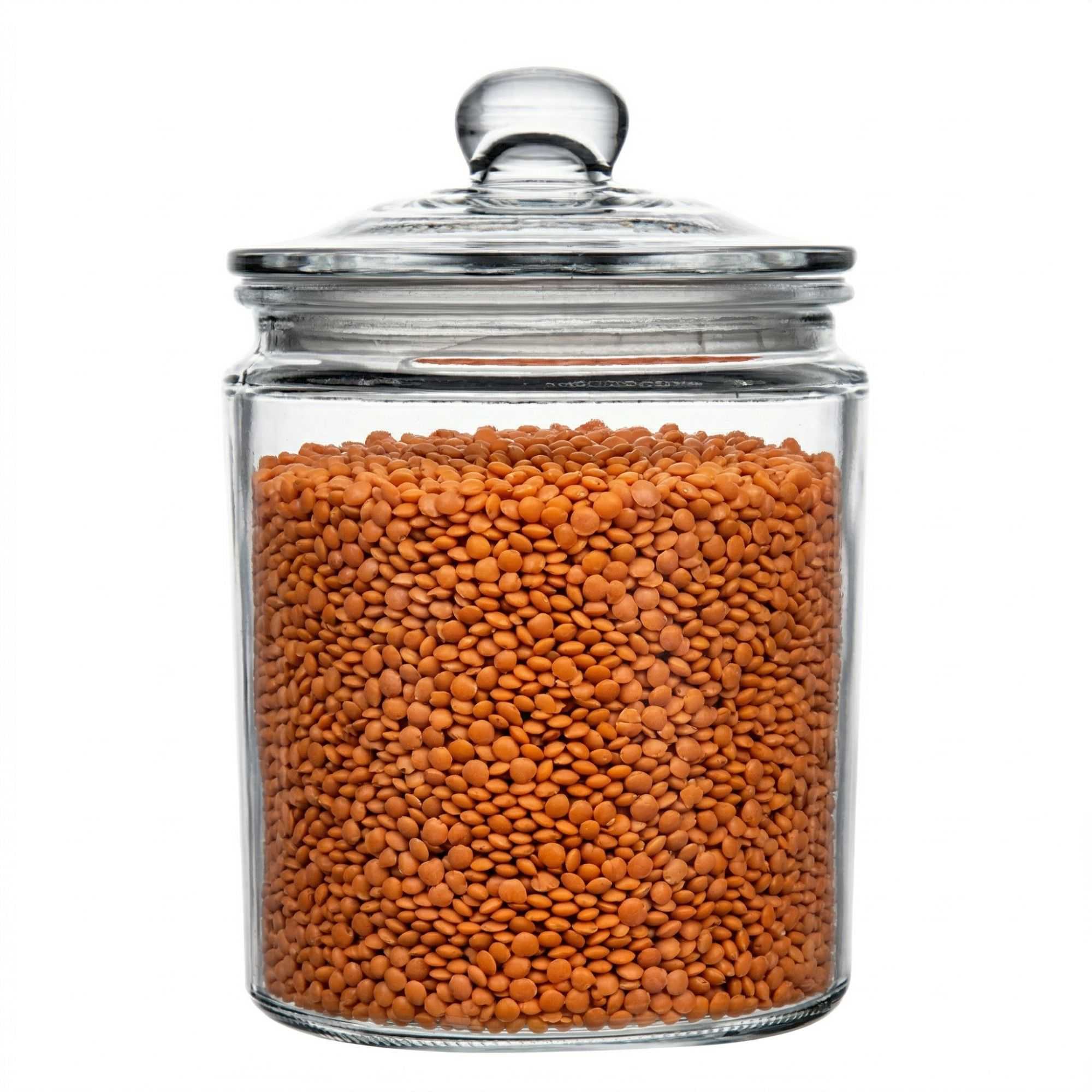Vetri 0.5 gal Glass Storage Jar - with Glass Lid - 6" x 6" x 8 1/4" - 1 count box