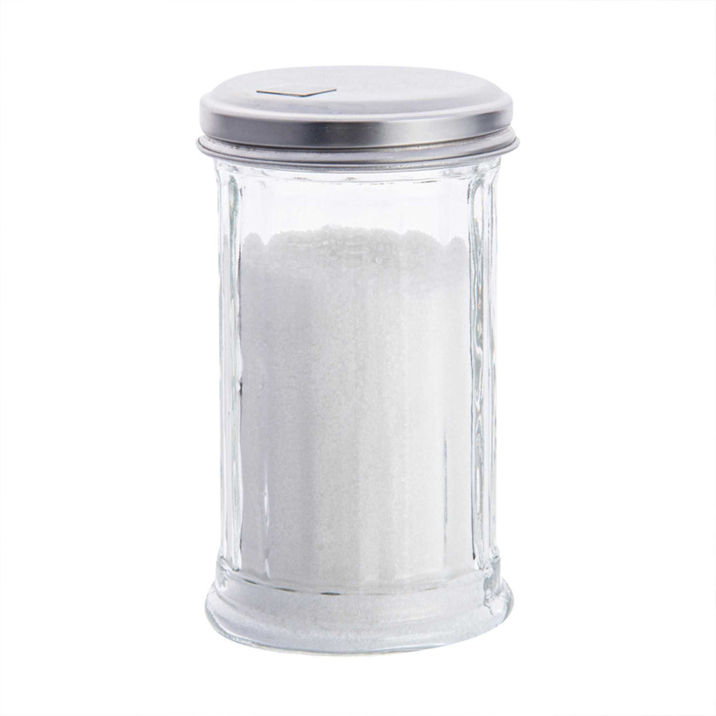 Chef 101 11 oz Glass Sauce / Sugar Pourer - with Flip Lid - 3" x 3" x 7" - 1 count box