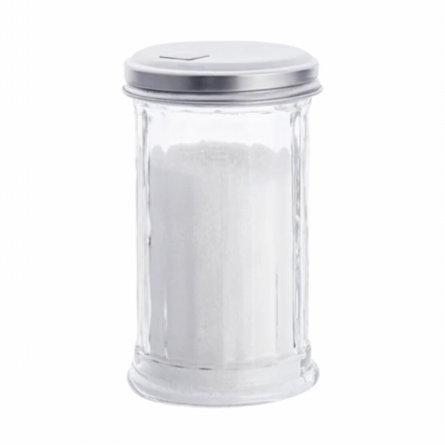 Chef 101 11 oz Glass Sauce / Sugar Pourer - with Flip Lid - 3" x 3" x 7" - 1 count box