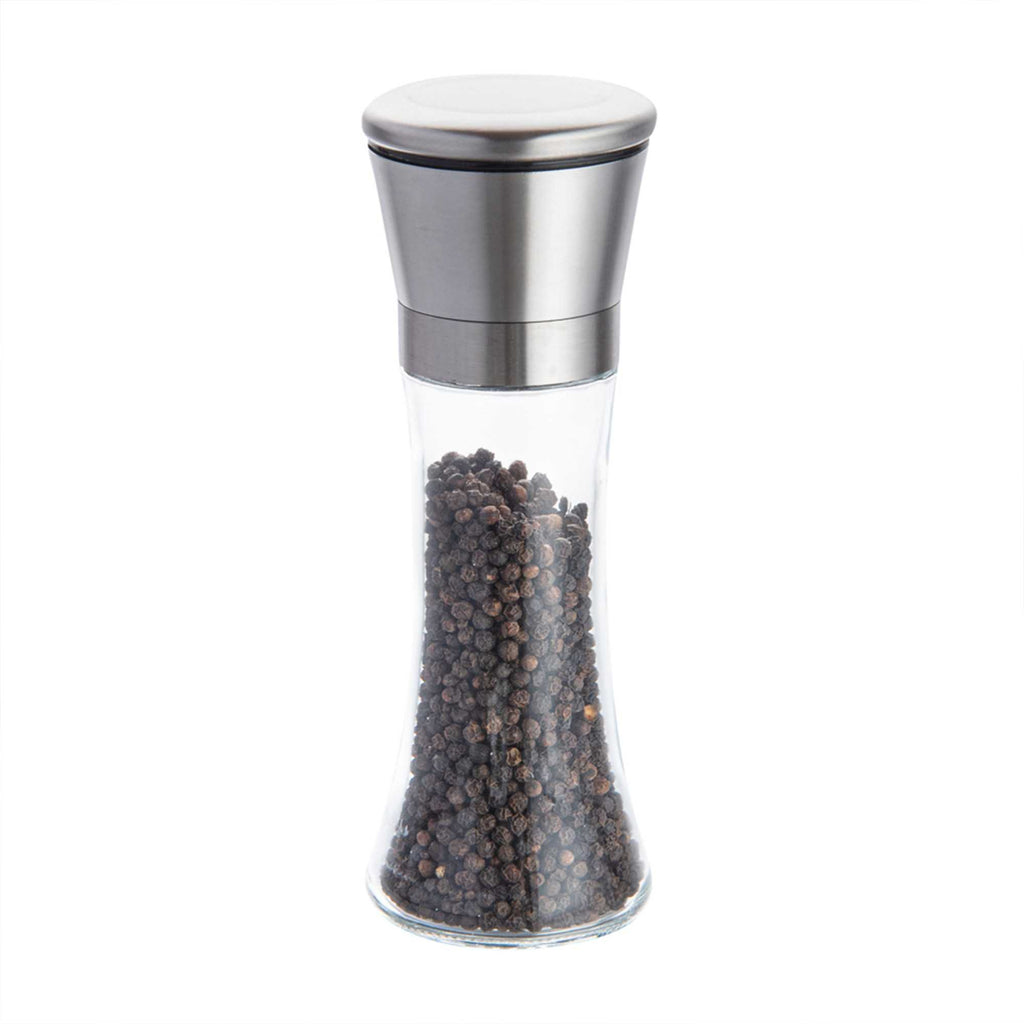 Vetri 6 oz Glass Salt / Pepper Grinder - with Lid - 1 3/4" x 1 3/4" x 5 3/4" - 1 count box