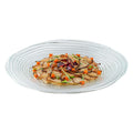 Vetri Round Clear Glass Swirl Plate - 9 1/2" x 9 1/2" x 3/4" - 1 count box