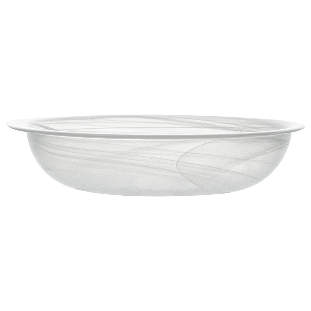 Vetri 24 oz Round White Glass Solar Bowl - 7 3/4" x 7 3/4" x 1 3/4" - 6 count box