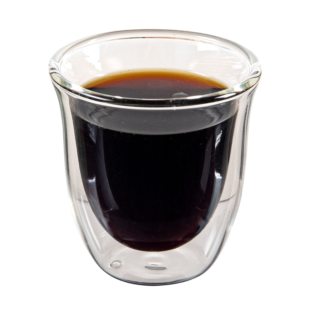 Forma Professional 3 oz Shot Glass / Espresso Cup - Double Wall, Borosilicate - 2 1/2'' x 2 1/2'' x 2 1/2'' - 2 count box