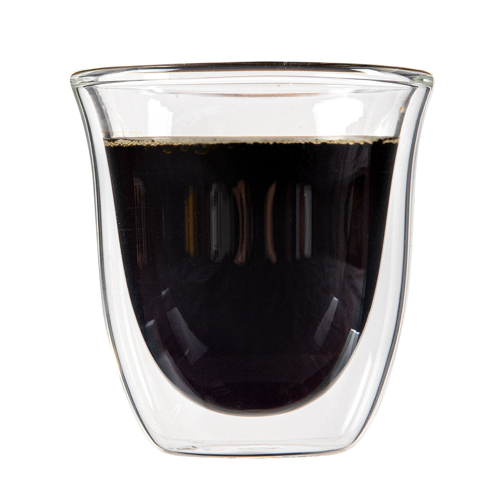Forma Professional 3 oz Shot Glass / Espresso Cup - Double Wall, Borosilicate - 2 1/2'' x 2 1/2'' x 2 1/2'' - 2 count box