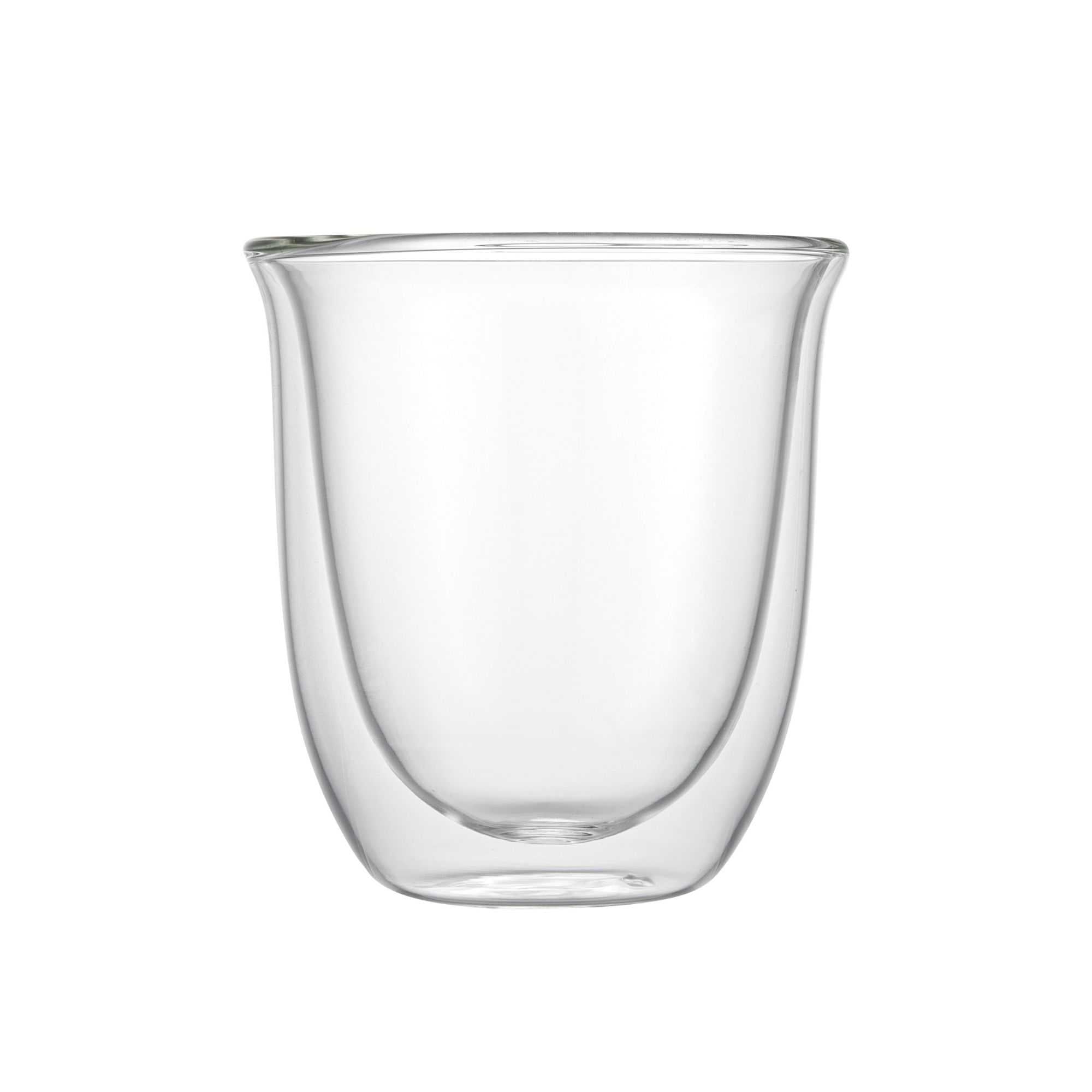 Forma Professional 7 oz Glass Coffee Cup - Double Wall, Borosilicate - 3 1/2'' x 3 1/2'' x 3 3/4'' - 12 count box