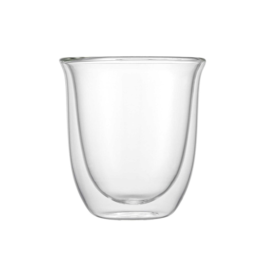 Forma Professional 7 oz Glass Coffee Cup - Double Wall, Borosilicate - 3 1/2'' x 3 1/2'' x 3 3/4'' - 2 count box