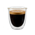Forma Professional 7 oz Glass Coffee Cup - Double Wall, Borosilicate - 3 1/2'' x 3 1/2'' x 3 3/4'' - 2 count box