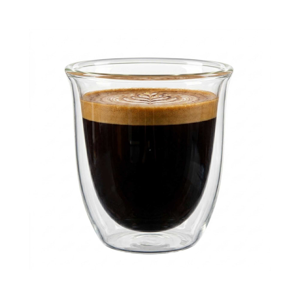 Forma Professional 7 oz Glass Coffee Cup - Double Wall, Borosilicate - 3 1/2'' x 3 1/2'' x 3 3/4'' - 12 count box